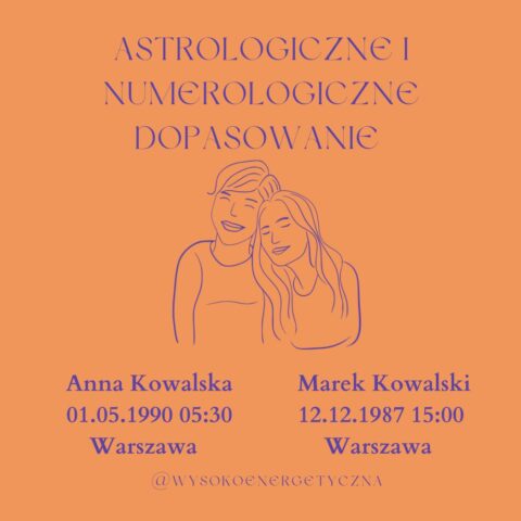 ASTROLOGICZNE I NUMEROLOGICZNE DOPASOWANIE