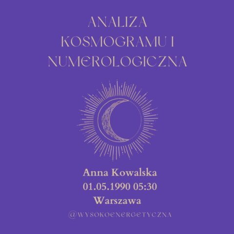 ANALIZA KOSMOGRAMU + NUMEROLOGICZNA