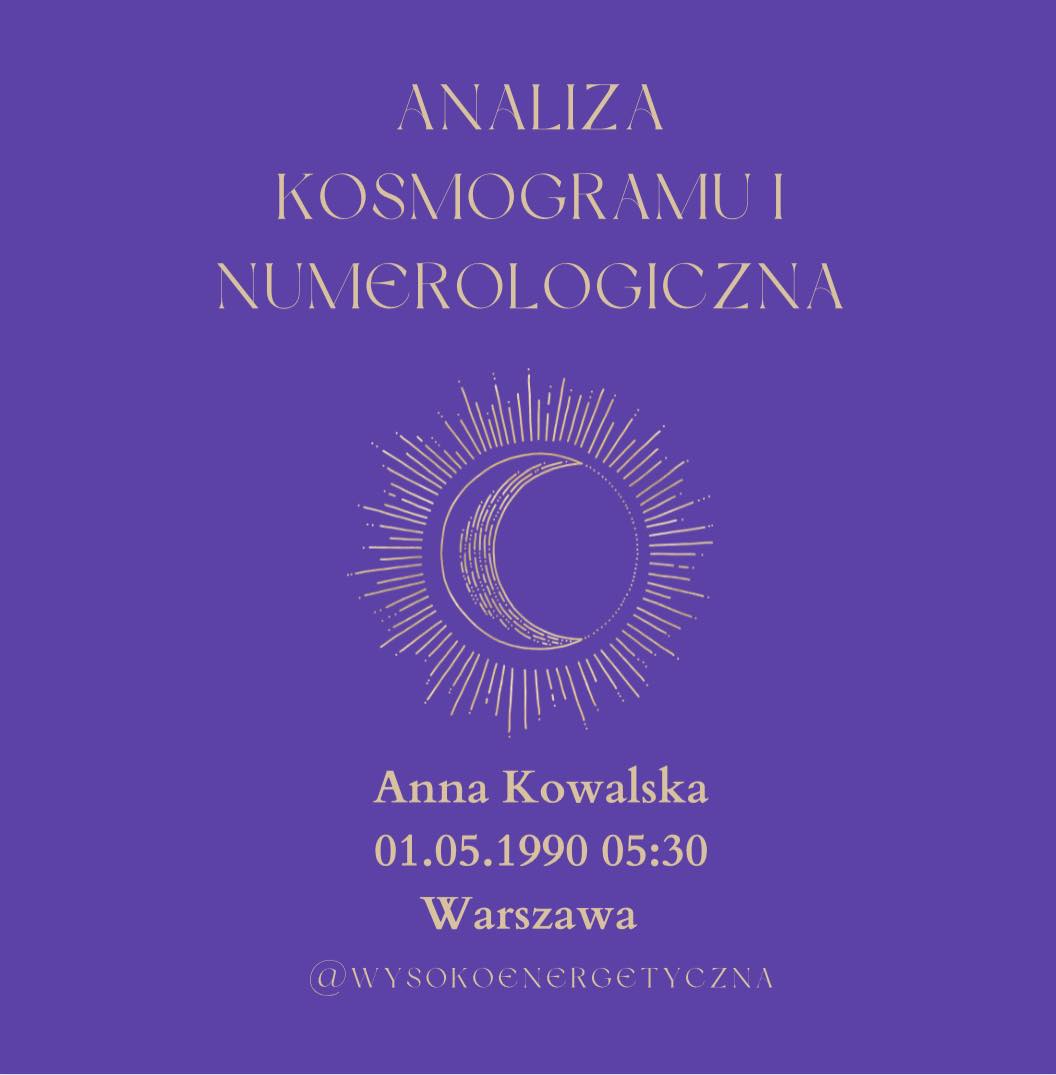 ANALIZA KOSMOGRAMU + NUMEROLOGICZNA